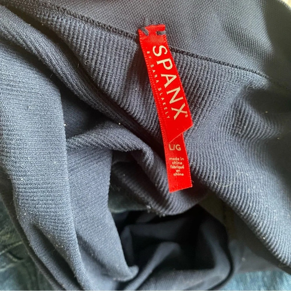 Spanx Maternity Mama Ankle Jeanish Legging Jean Womens SZ L Blue Over the Bump - Picture 10 of 13